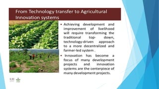 Agriculture innovation system A Lecture By Mr Allah Dad Khan Former DG ...