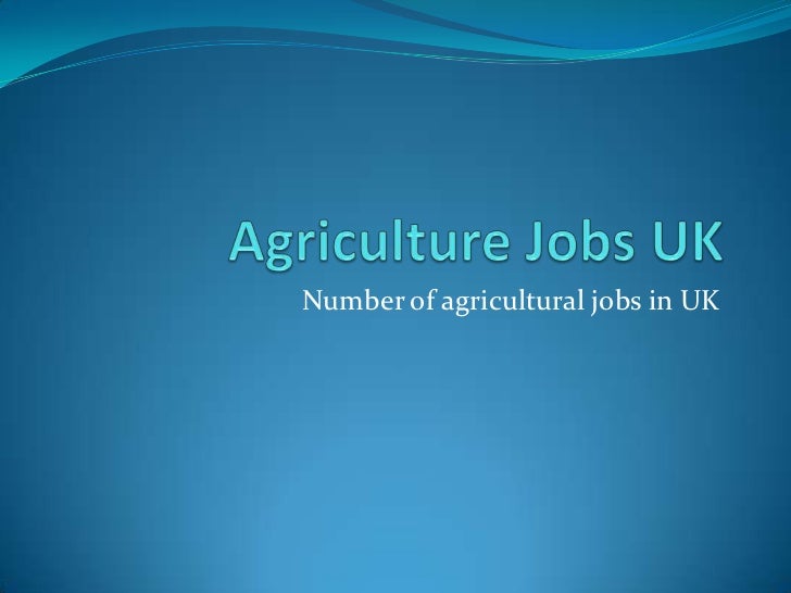 Finding Jobs in Agricultural Sector