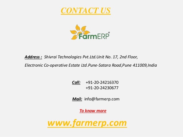 Agriculture Management System | FarmERP