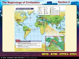 The Beginnings of Civilization   Section 2
 