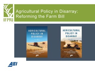 Agricultural Policy in Disarray:
Reforming the Farm Bill
 