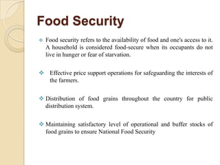 Agriculture policy in india