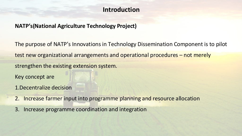 Agriculture technology management agency (ATMA)