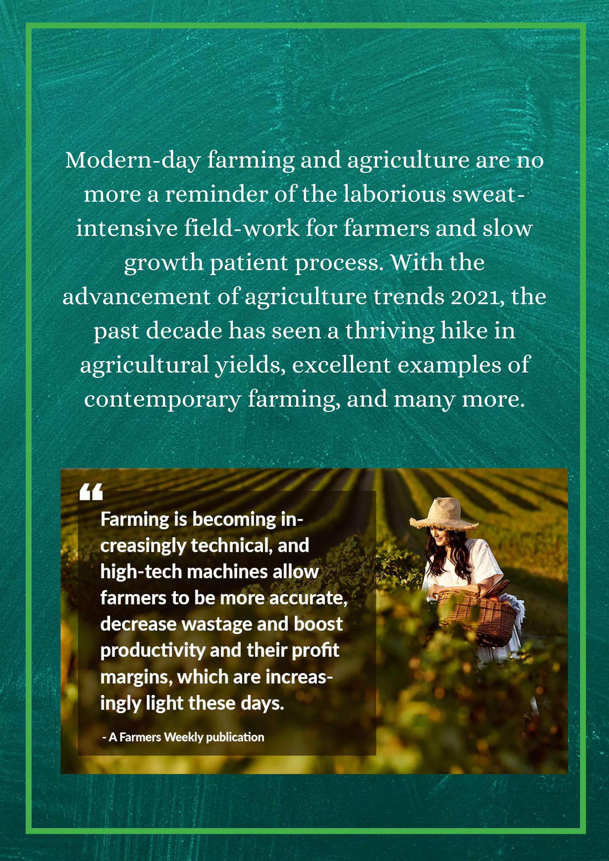Laborious Examples Agriculture technology trends 2021: Collaborating tech with agriculture ...