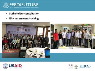 • Stakeholder consultation
• Risk assessment training
 