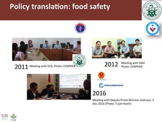 Risk assessment for food safety management in Vietnam