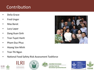 Risk assessment for food safety management in Vietnam
