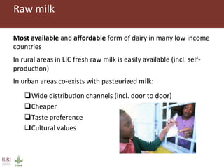 Improving markets to protect food access: an intervention in informal dairy markets in Kenya