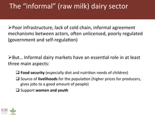 Improving markets to protect food access: an intervention in informal dairy markets in Kenya