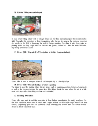 Tilling Operations Agricultural mechanization | DOCX