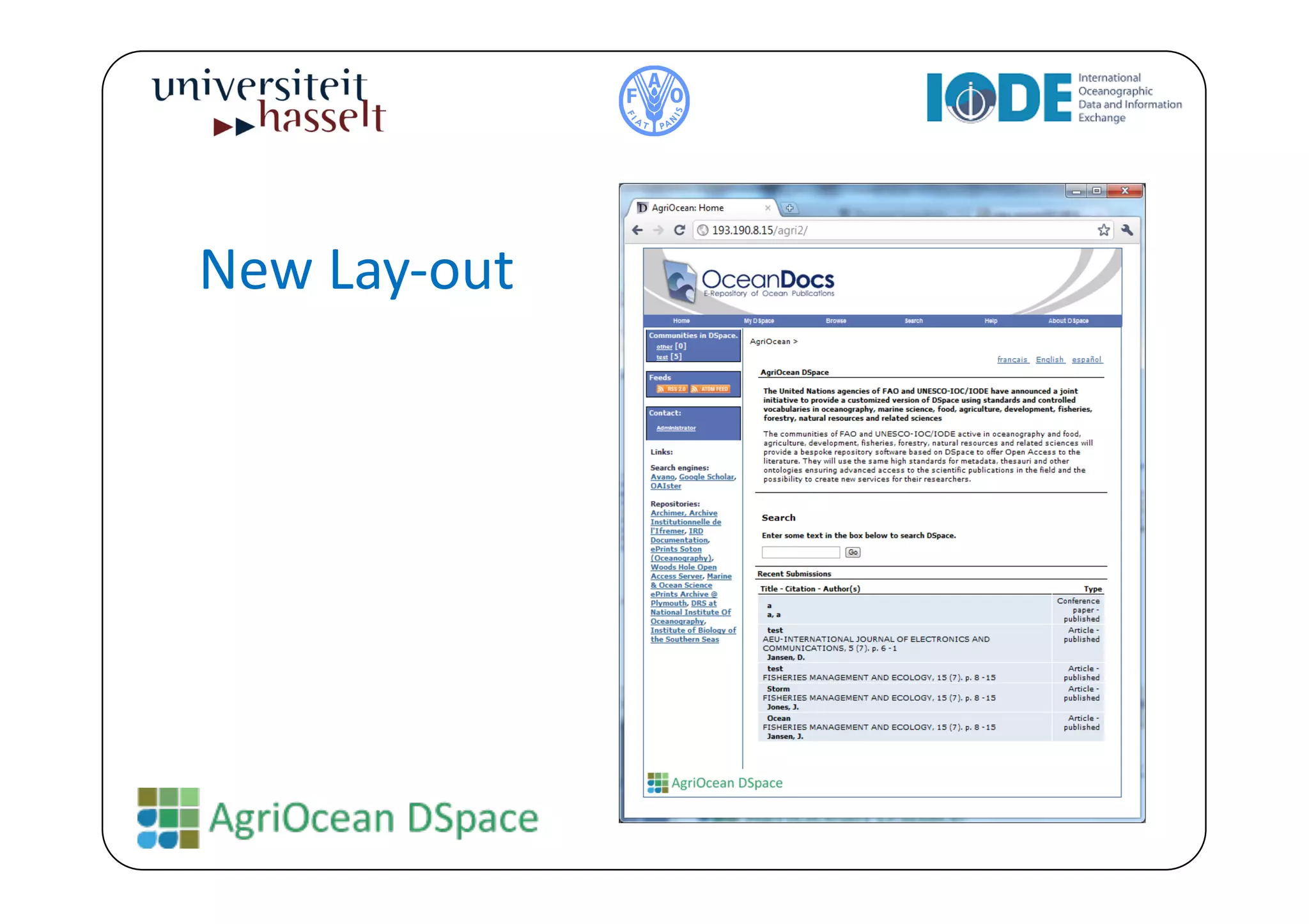 New	
  Lay-­‐out	
  
 