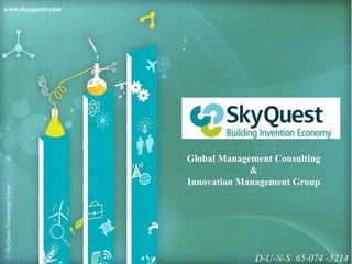 www.skyquestt.com
©SkyQuestTechnologyGroupwww.skyquestt.com
Global Management Consulting
&
Innovation Management Group
D-U-N-S 65-074 -5214
 