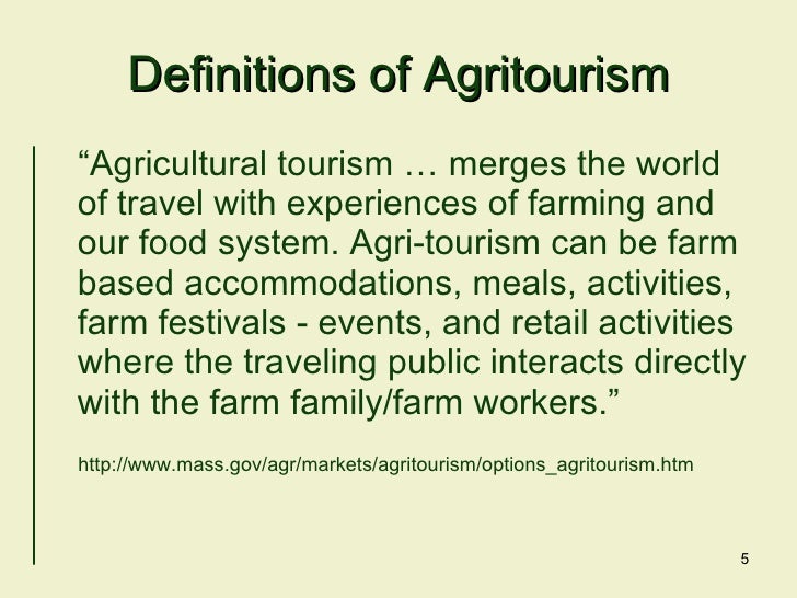 Agritourism in Massachusettts It's Role as an Economic Development S…