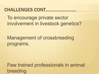 Dairy germplasm development and delivery in Africa: The Tanzania case