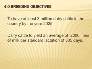 Dairy germplasm development and delivery in Africa: The Tanzania case