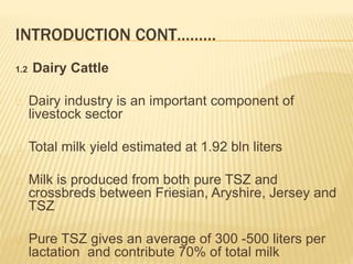 Dairy germplasm development and delivery in Africa: The Tanzania case