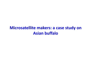 Breed composition evaluation based on genetic makers