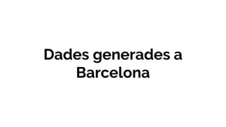Dades generades a
Barcelona
 