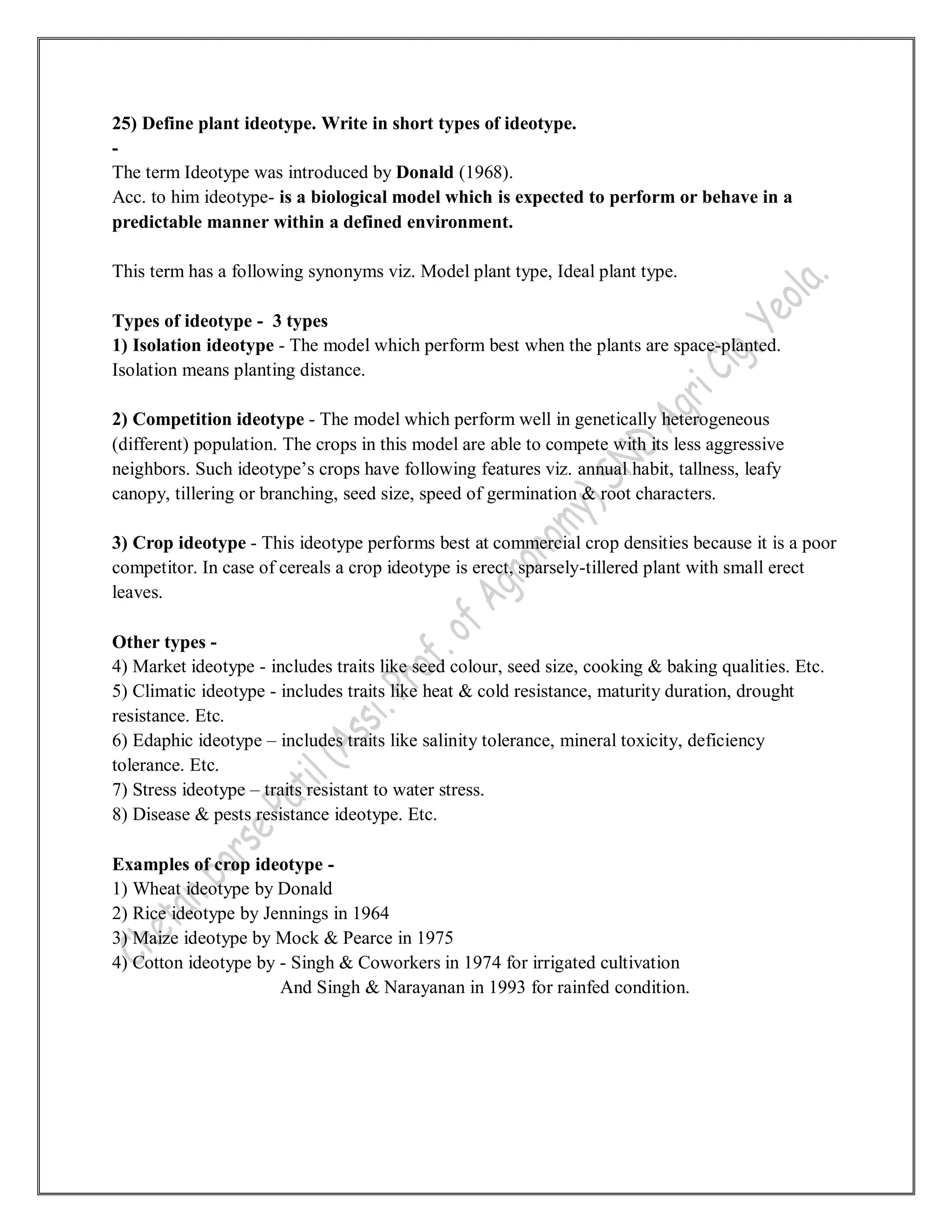 AGRO-111-PRINTED-SHORT-NOTE.pdf AGRO-111-PRINTED-SHORT | PDF