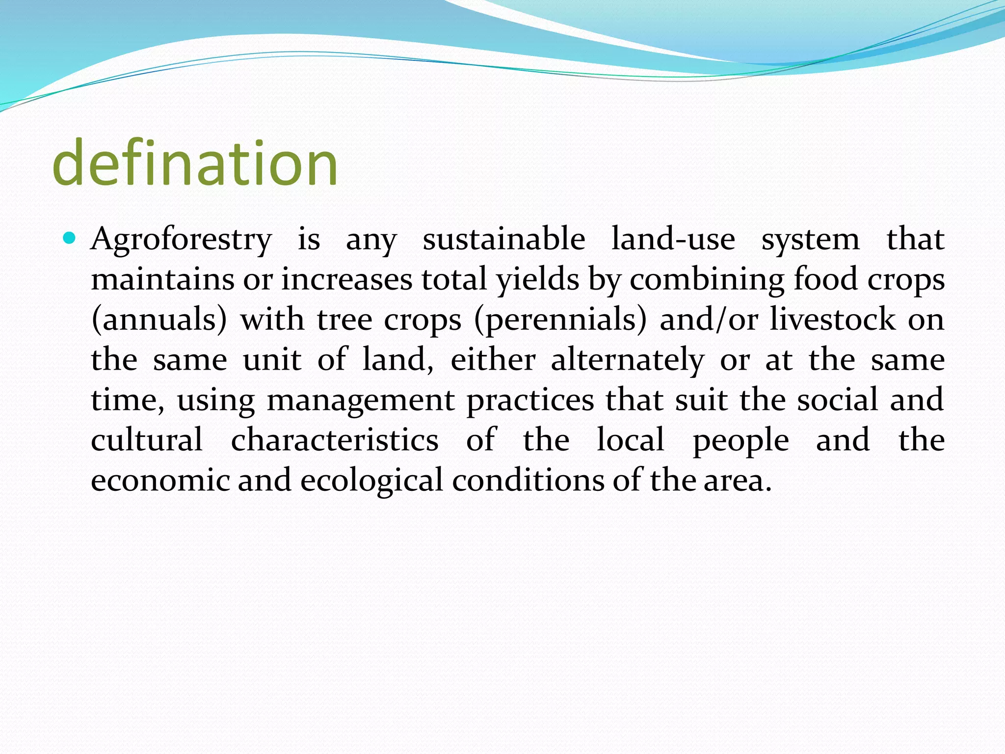 Agro-forestry | PPTX