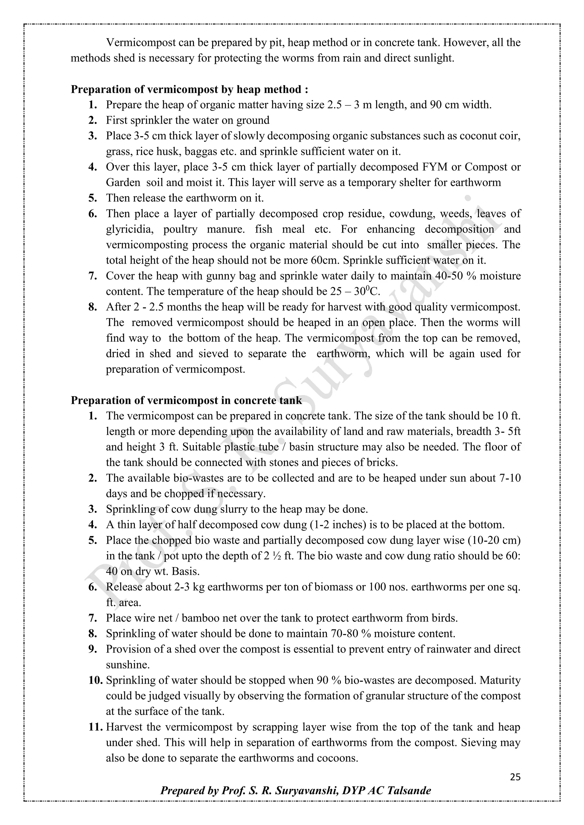 Principles of Organic Farming theory notes (AGRO-248) | PDF