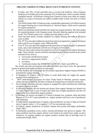 Principles of Organic Farming theory notes (AGRO-248) | PDF
