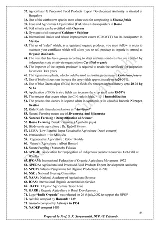 Principles of Organic Farming theory notes (AGRO-248) | PDF