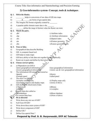Objectives on Geoinformatics and Nanotechnology and Precision Farming | PDF