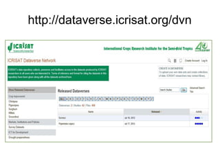 http://dataverse.icrisat.org/dvn
 