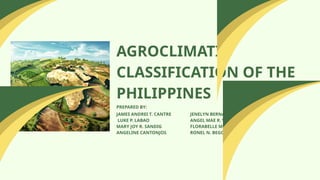 Agroclimatic classification (Major 8) Crop Science | PPTX