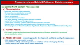 Agroclimatic zones of jharkhand, rainfall patterns and abiotic stresses ...