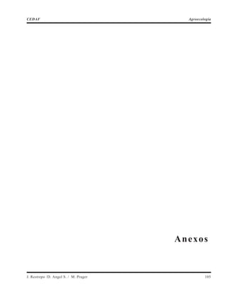 J. Restrepo /D. Angel S. / M. Prager 105
CEDAF Agroecología
Anexos
 