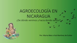 AGROECOLOGÍA EN
NICARAGUA
¿De dónde venimos y hacia donde vamos?
Por: Myrna Báez e Itzá Martínez de Eulate
 