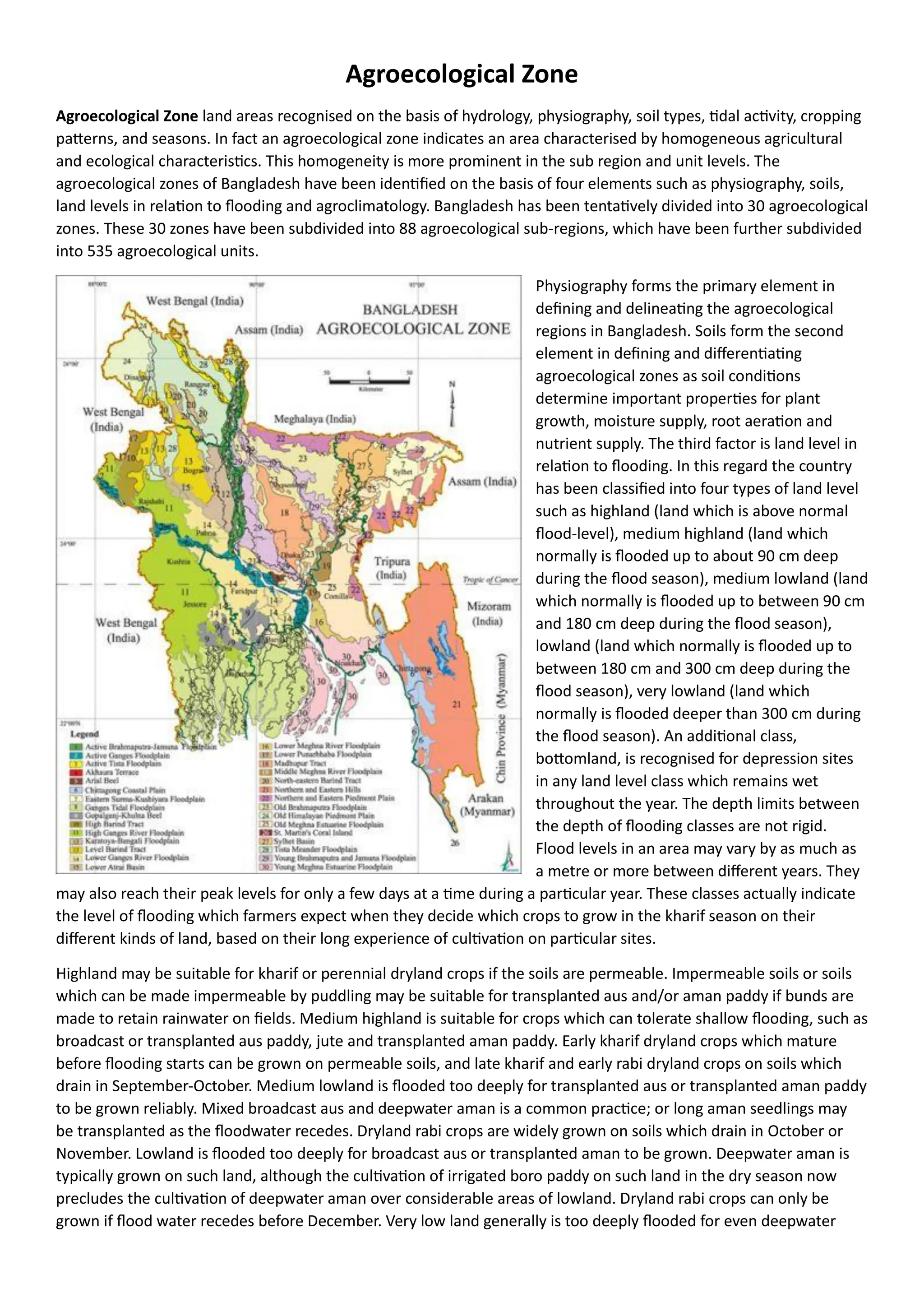 Agroecological Zones of Bangladesh (Banglapedia) | PDF