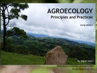AGROECOLOGY
Principles and Practices
(Long version)

By Miguel Altieri

With the participation of Angela Hilmi
Design Francesca Lucci

 