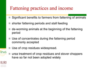 Promoting agro-enterprises in the highlands of Ethiopia through improved institutional support services: Experiences of market-oriented dairy and fattening development