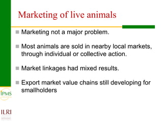 Promoting agro-enterprises in the highlands of Ethiopia through improved institutional support services: Experiences of market-oriented dairy and fattening development