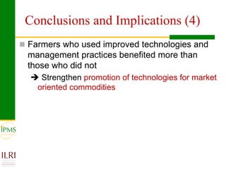 Promoting agro-enterprises in the highlands of Ethiopia through improved institutional support services: Experiences of market-oriented dairy and fattening development