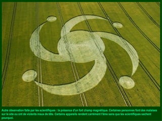 Autre observation faite par les scientifiques : la présence d'un fort champ magnétique. Certaines personnes font des malaises sur le site ou ont de violents maux de tête. Certains appareils rendent carrément l'âme sans que les scientifiques sachent pourquoi. 