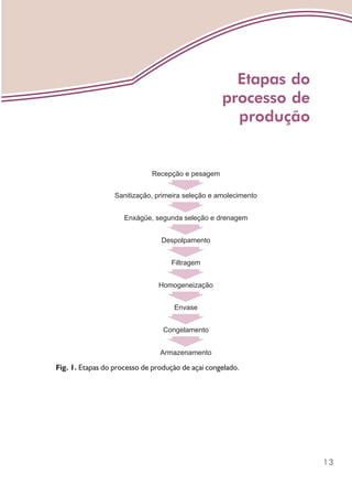 13
Fig. 1. Etapas do processo de produção de açaí congelado.
Etapas do
processo de
produção
 