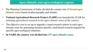 AGRON 101 Agroclimatic Zones Of India And Agro Ecological Zones PPTX