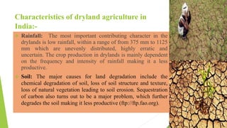 dryland farming problems and solutions | PPTX