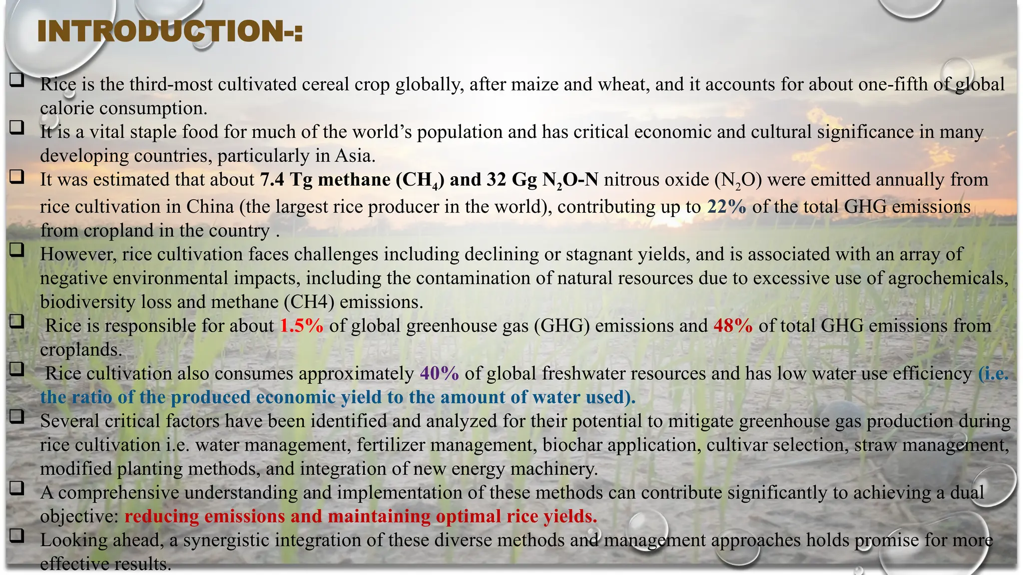 AGRONOMIC MANAGEMENT FOR REDUCING GHGs ON RICE.pptx