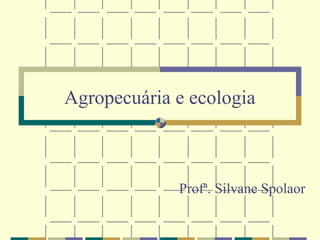 Agropecuária e ecologia



             Profª. Silvane Spolaor
 