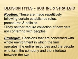 Routine Decition A group decision making - copy | PPTX