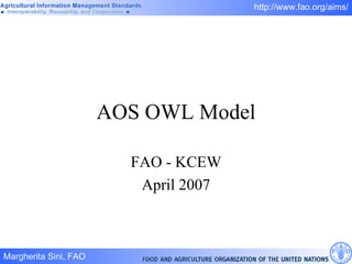 AOS OWL Model FAO - KCEW April 2007 