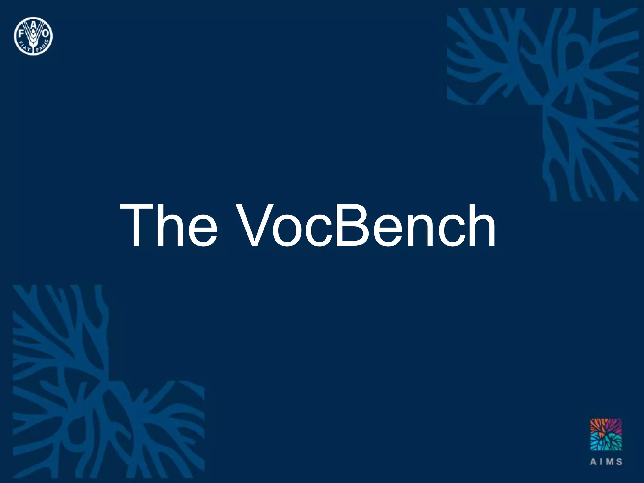 Europe:(It is better to use this example during the presentation)http://aims.fao.org/aos/agrovoc/c_2724From the Top concept:Ref:  http://aims.fao.org/aos/agrovoc/c_7644Vocbench (Production)Ref:   http://agrovoc.mimos.my/vocbenchv1.1i/VocBench(Sandbox)Ref:http://agrovoc.mimos.my/vocbenchv1.1i/