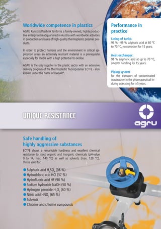 Agru one stop shopping ectfe system | PDF