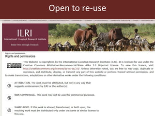 Opening ILRI’s knowledge and research: Initial reflections on results, outcomes and impacts of adopting open