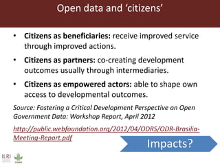 Opening ILRI’s knowledge and research: Initial reflections on results, outcomes and impacts of adopting open